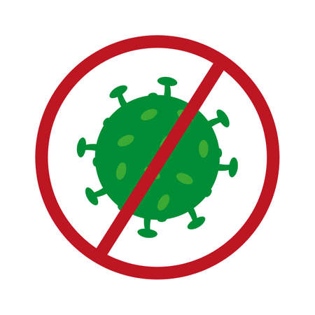 Corona Virus 2019 nCov. Anti-virus symbol. Illustration design of Corona virus cure. Anti Coronaのイラスト素材