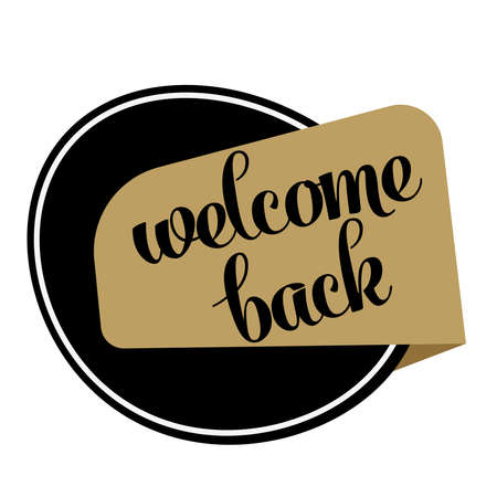 Open sign on the front door - welcome back We are working again. Keep social distance. Vectorのイラスト素材