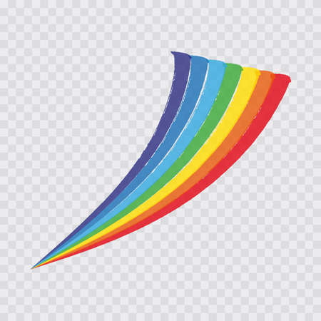 rainbow vector, sky, cloud, red, orange, yellow, green, blue, navy, purple.のイラスト素材