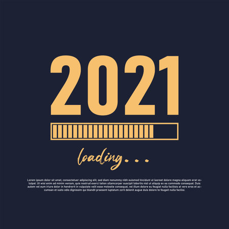 2021 Loading Concept With A Progress Bar vector.のイラスト素材