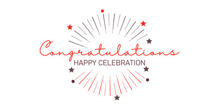 Congratulations calligraphy. Hand written text. Lettering. Calligraphic banner.のイラスト素材