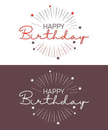 Vector Illustration of a Happy Birthday Greeting Cardのイラスト素材