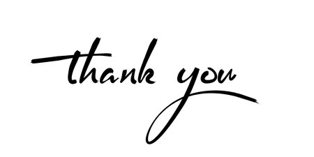 thank you hand lettering handmade calligraphy vector illustration
