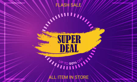 End of Season, Super Sale social media banner with upto 50 Off.のイラスト素材