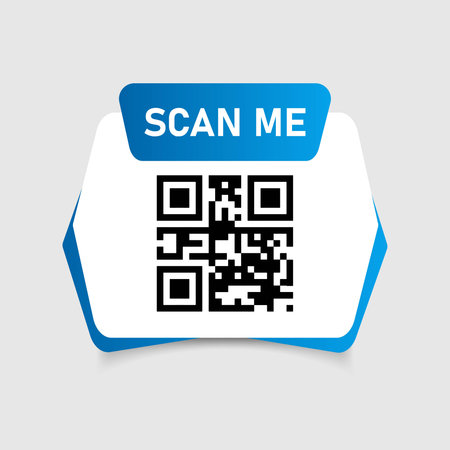 Qr code icon. Scanning Identification System. Scan Me. Name scan. Vector illustration.