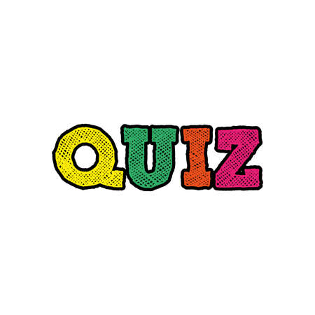 Quiz concept. Quiz word. vector illustrationのイラスト素材