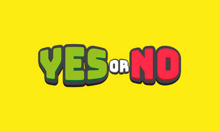 Selection buttons between no and yes . Set of modern color and style.のイラスト素材