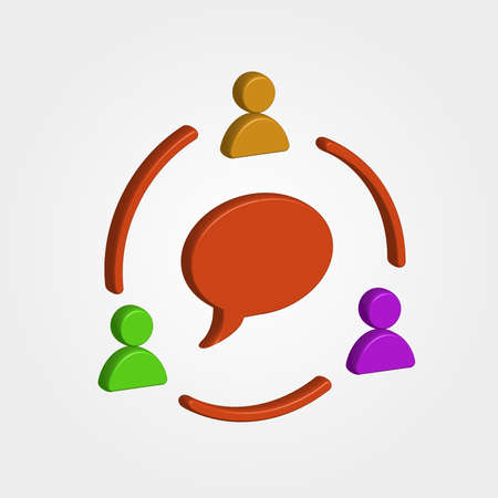 Communication concept. Social network single icon. Global technology. The network of social connections in the business.のイラスト素材