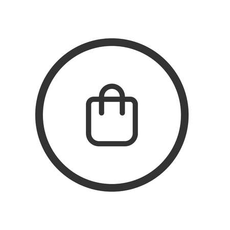 shopping bag simple icon. Shopping bag outline icon. linear style sign for mobile concept and web design.のイラスト素材