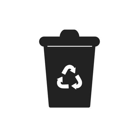 recycling symbol icon. Recycling sign isolated on white backgroundのイラスト素材