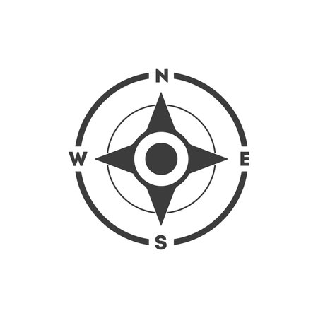 Vector icon of compas. flat. vector illustration.のイラスト素材
