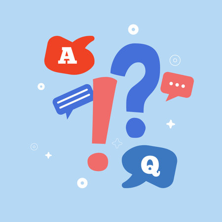 Exclamations and question marks. Vector question and answer concept styleのイラスト素材