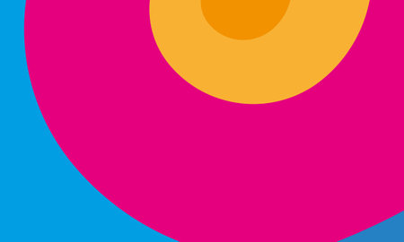 Abstract background with colored circles in retro style. Vector illustration.のイラスト素材