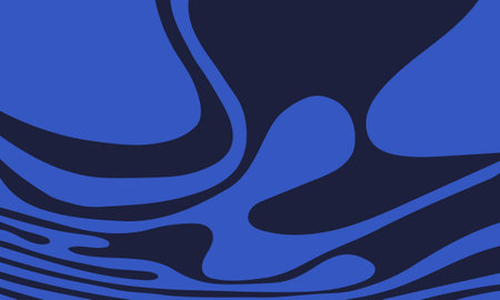abstract soft wave curve background wallpaper. a blue and black background with a wavy designのイラスト素材