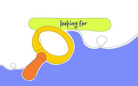 Search and Discovery Concept in Line Art Styleのイラスト素材