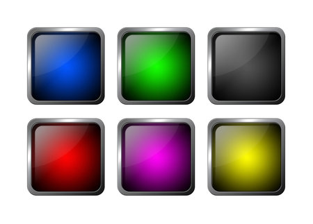 buttons for web design over white background