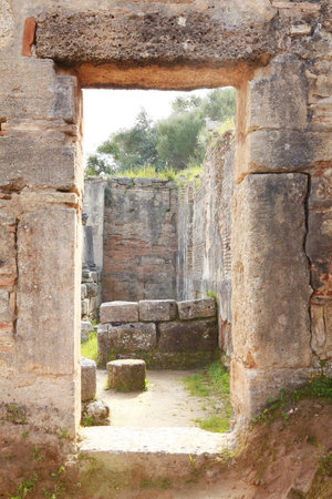 ancient archaeological museum in Olympia. Greece.のeditorial素材