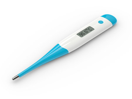 3d render of thermometer isolated over white background