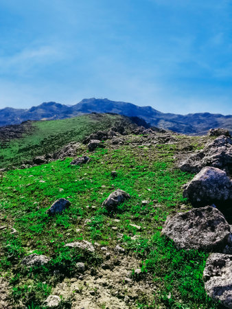 Landscape at the top of Mtの写真素材