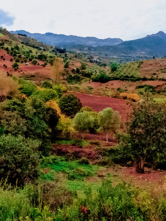 Acres among nature during plowing