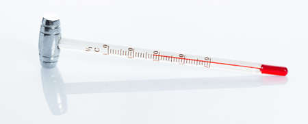 Close up of wine thermometer の写真素材
