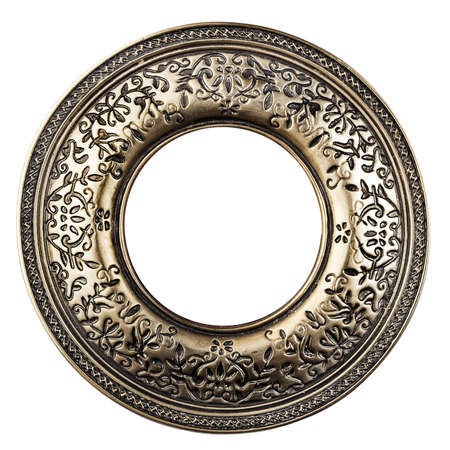 Vintage photo frame on white backgroundの写真素材