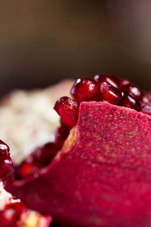 Close up of fresh pomegranateの写真素材