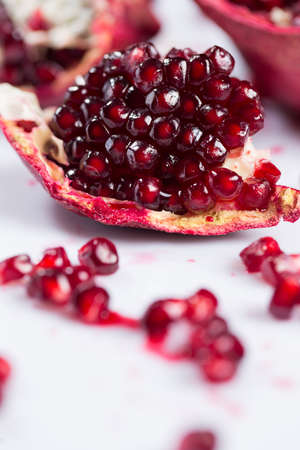 Close up of fresh pomegranateの写真素材