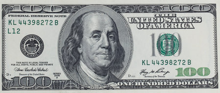 Close up of green dollars