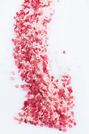 Close up image of sea salt for spaの写真素材