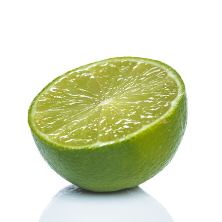 Fresh lime fruit over white background