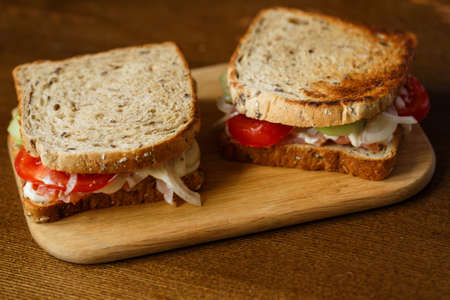 Delicious home made sandwichesの写真素材