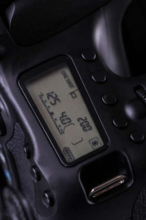 Close up view of DSLR cameraの写真素材