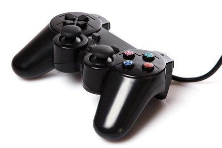 Black gamepad  on white background