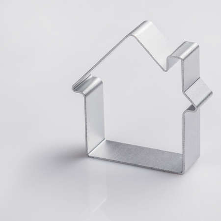 Metallic shape of a houseの写真素材