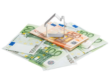 Shape of house and moneyの写真素材