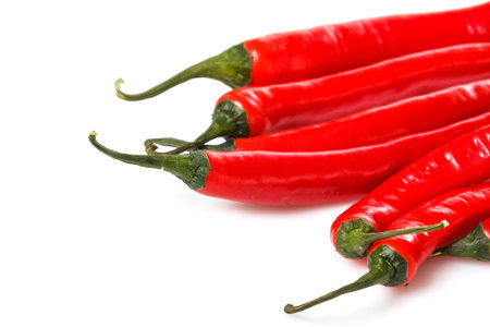 Red chili pepper on a white background