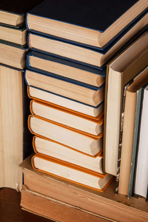 A lot of different old booksの写真素材