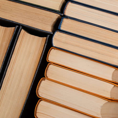 A lot of different old booksの写真素材