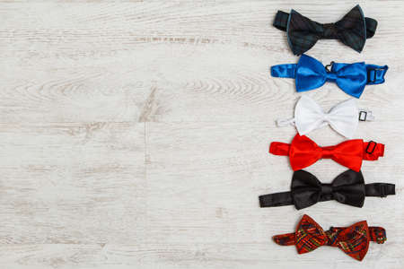 Set of different bow tiesの写真素材