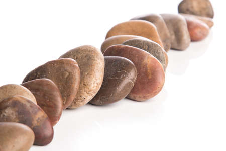 Different stones on white backgroundの写真素材
