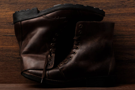 Sylish leather bootsの写真素材