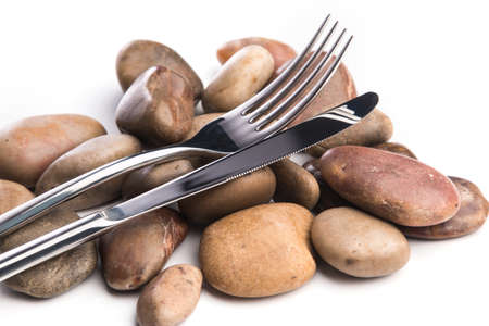 Stones have no soul, eat them! Different diets concept.の写真素材