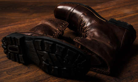 Sylish leather bootsの写真素材