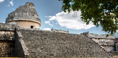 Observatory El Caracol at Chichen Itza. Yucatan, Mexico.