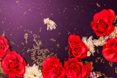 Roses in the water