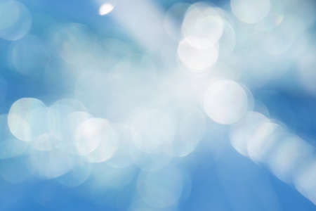 Abstract blue blurry background. Broken mirror out of focusの写真素材