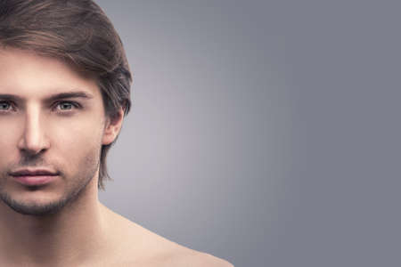 Portrait of a young handsome manの写真素材