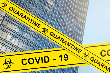 City on the quarantine during COVID-19 pandemicの写真素材