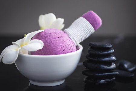 Different tools for asian massage on the tableの写真素材